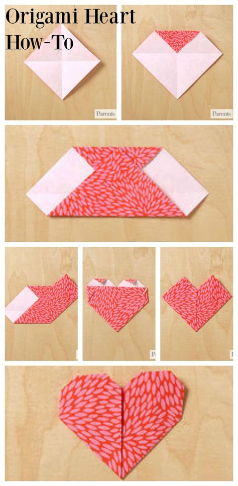 Origami Heart How-To | Easy origami heart, Origami love, Origami easy