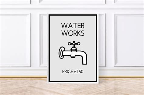 Water Works Monopoly Bathroom Print/poster - Etsy