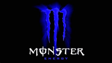 Monster Energy Wallpaper: Blue and Black Background