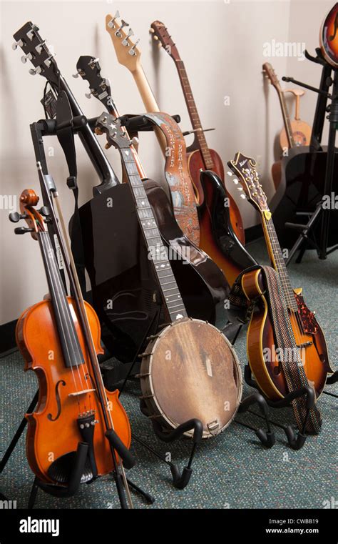 Bluegrass instruments Stock Photo - Alamy