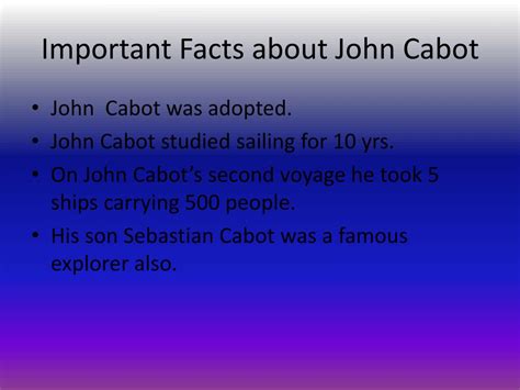 + Facts on john cabot