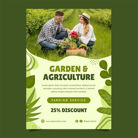 Free Vector | Hand drawn agriculture company poster