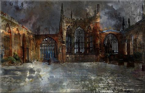 Immortal Artist: Coventry Cathedral Ruins - Coventry UK - Fog in the Nave