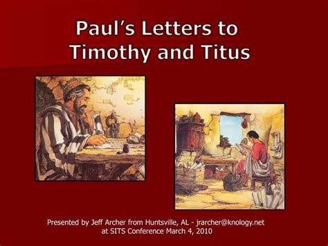 PPT - Paul’s Letters to Timothy and Titus PowerPoint Presentation - ID:1942533