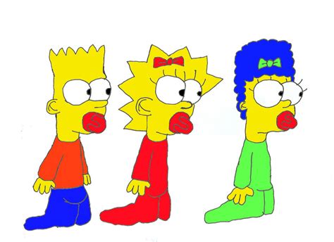 Baby Bart, Lisa, and Marge by maniacaldude on DeviantArt