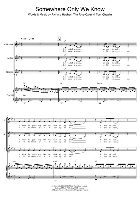 Somewhere Only We Know (arr. Mark De-Lisser) Sheet Music | Lily Allen ...