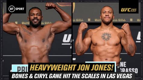 Heavyweight Jon Jones 🔥 Bones & Ciryl Gane Hit The Scales In Vegas | UFC 285 weigh-in show - YouTube