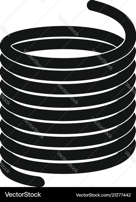 Metal spring coil icon simple style Royalty Free Vector