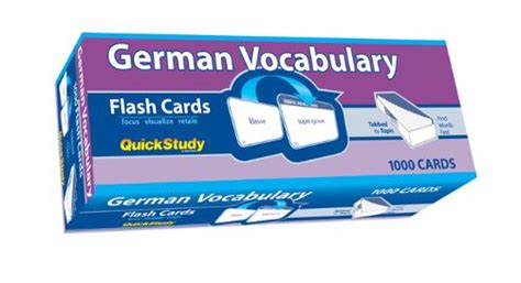 German Vocabulary Flash Cards | KVCC Bookstore