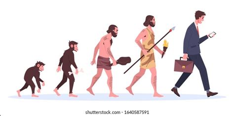 Evolution Man Monkey Businessman Historical Development Stock Vector (Royalty Free) 1640587591 ...