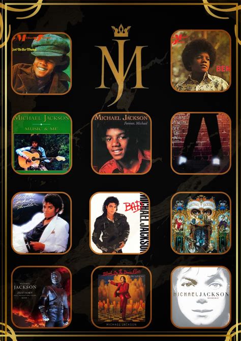 Michael Jackson Albums A4 Glossy Poster - Etsy