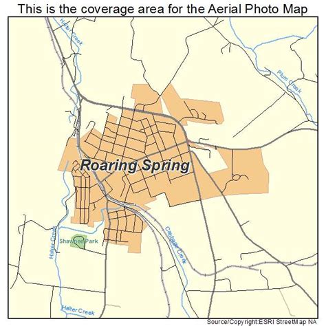 Aerial Photography Map of Roaring Spring, PA Pennsylvania