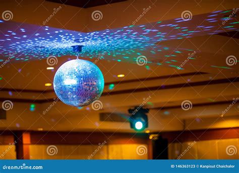 Disco Ball with Bright Rays, Night Party Background Photo . Party Lights Disco Ball Stock Image ...