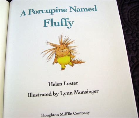 A PORCUPINE NAMED FLUFFY 1986 by Helen Lester Vintage - Etsy