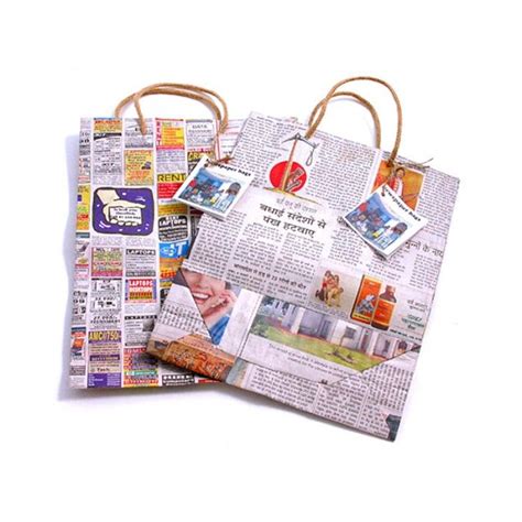 C: 50 x Newspaper Bag W: 25 cm H: 30 cm Newspaper Bags, Recycle ...