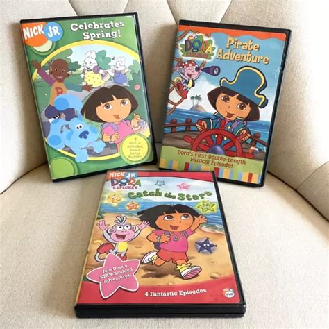 DORA THE EXPLORER dvd lot of 3 Blockbuster Pirate Catch Spring Stars ...