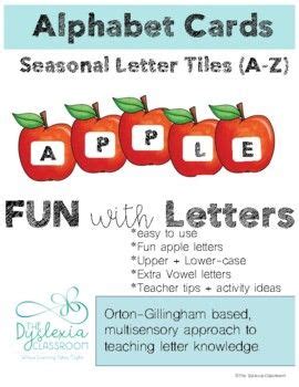 Printable Apple Alphabet Letter Tiles