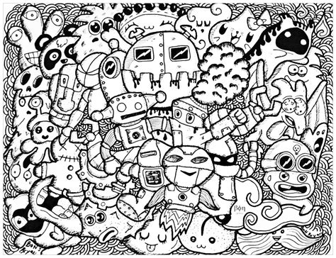 Funny doodle by bon arts - Doodle Art / Doodling Coloring Pages for adults