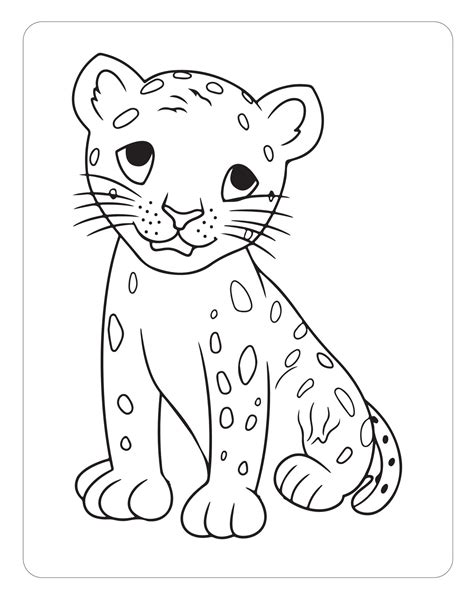 Cute Animals Coloring Pages, Animals Illustrations, Black and white ...