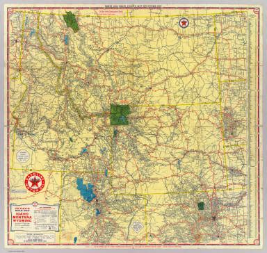 Road map Idaho, Mont., Wyo. / Rand McNally and Company; Texas Company / 1937