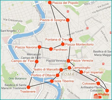 Walking Tour Map Of Rome - Map : Resume Examples #aL16LJ03X7