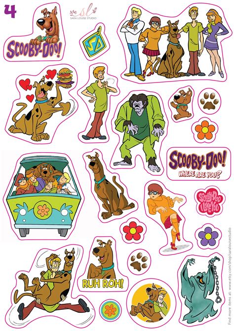 Scooby Doo Stickers Waterproof Vinyl Stickers Sticker - Etsy