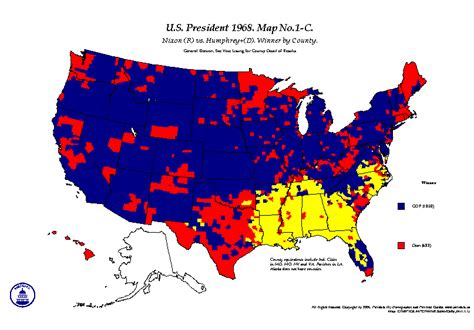 Election Of 1968 By County Analysis