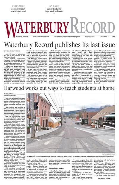 Waterbury Record publishes its last issue | Local News | vtcng.com