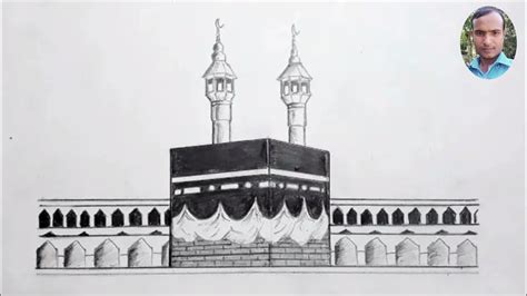 How to draw Kaaba step by step so easy - YouTube