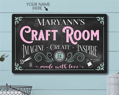 Metal Craft Room Sign Craft Room Signs Personalized Craft - Etsy