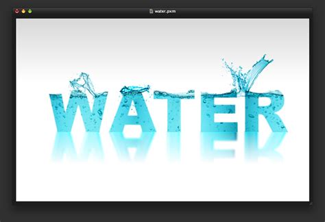 Water Text in Pixelmator