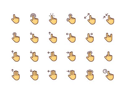 Gesture Icon Set by NamLy on Dribbble