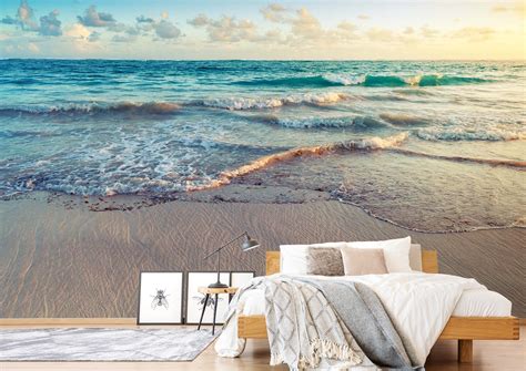 3D Sunset Beach 126 Wall Murals | AJ Wallpaper