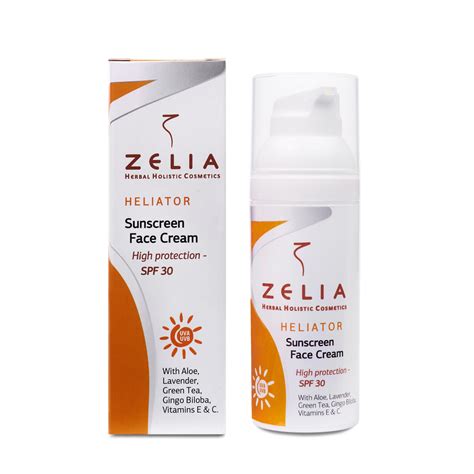 Daily sunscreen cream SPF 30 for all skin types with natural ingredients