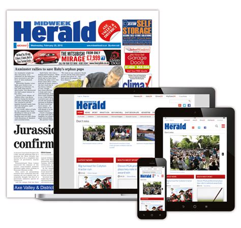 Digital and print advertising, Archant hub, MIdweek Herald