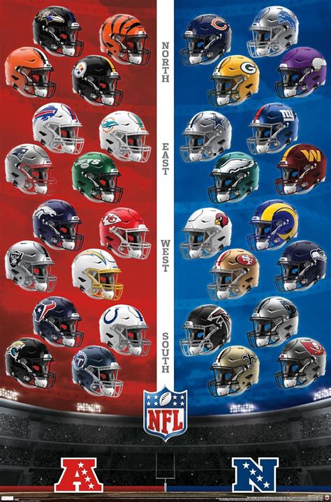 NFL League - Helmets 22 Wall Poster : Amazon.ca: Sports & Outdoors