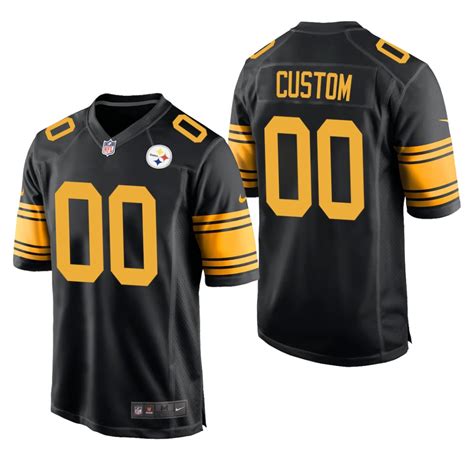 Pittsburgh Steelers Custom Black Jersey Alternate Game – Men’s ...