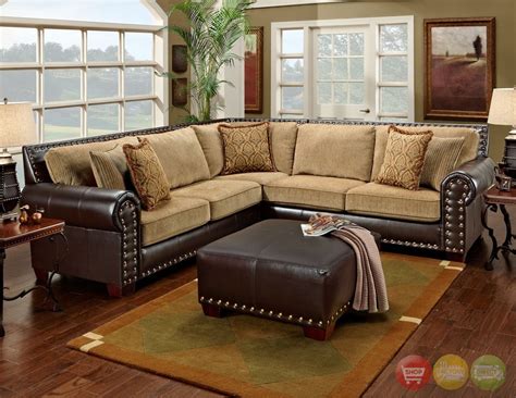 Leather And Fabric Sectional Sofas - Ideas on Foter