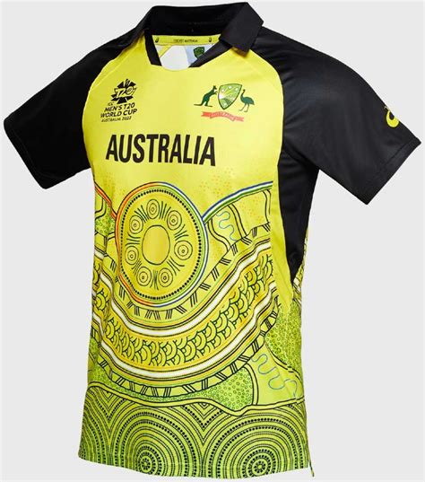 New Australia T20 World Cup Jersey 2022 | Asics Australia Cricket T20 WC Shirt 2022 Alinta ...