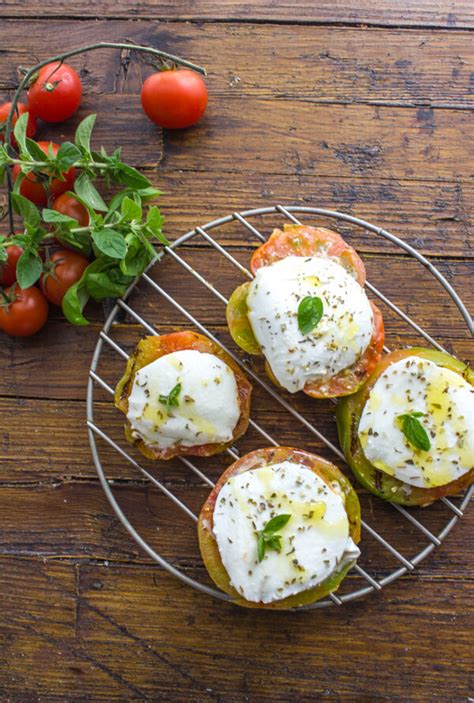 Grilled Tomatoes with Mozzarella - An Italian in my Kitchen