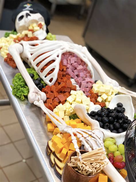 Skeleton Antipasto Display | Halloween party snacks, Halloween catering, Halloween themed food