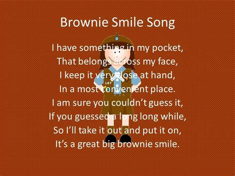 Brownie Smile Song Lyrics Printable - Printable Templates