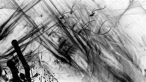 Abstract Painting Black and White Wallpaper 1 For Desktop Background | Abstract wallpaper ...