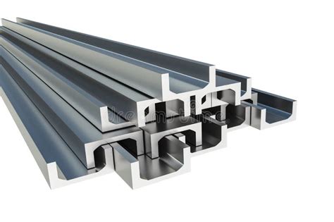 Steel Metal Profiles in U-bar Shape - Industry Concept Stock ...