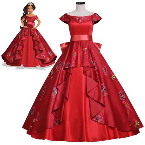 Elena Princess Dress Elena of Avalor Princess Elena Dress Costume Adult Women's Fancy Dress ...