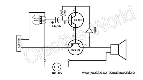 How To Make Simple High Power Audio Amplifier Circuit - YouTube