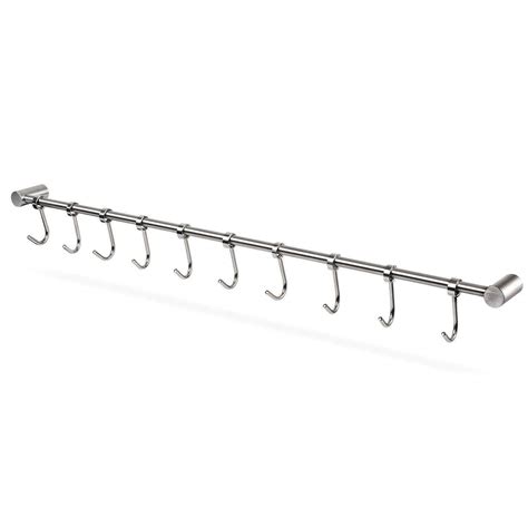 Kitchen Rail Rack Wall Mounted Utensil Hanging Rack Stainless Steel ...