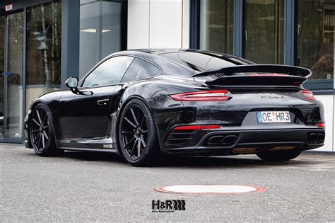 All Black Porsche 911 Turbo Rocking a Set of Aftermarket Forged Rims ...