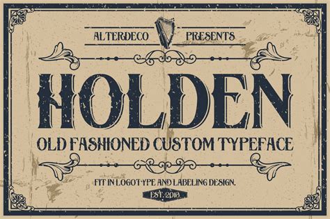 Holden Typeface | Vintage Fonts | Old Fashioned Fonts