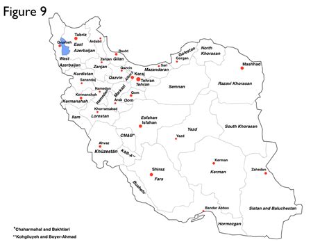 Iran Map Provinces Map Iran Cities Provinces